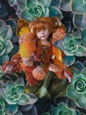Handcrafted Orange Autumn Fairy Doll - Decorative Home Accent MARK ROBERTS ?